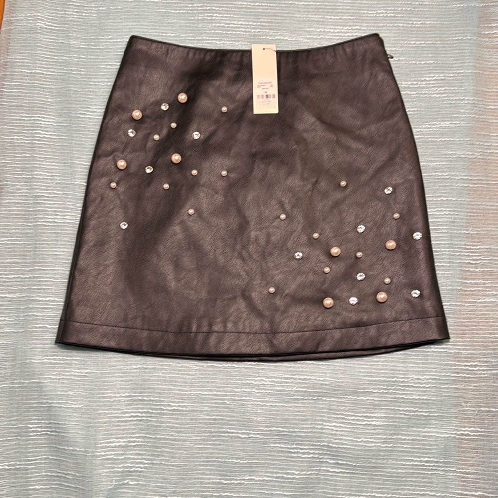 Elegant Black Embellished Skirt